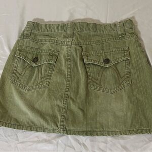 Y2K Mossissue Mossimo Camo Green Denim Miniskirt Women's Size 5